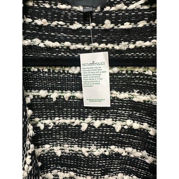 Anthropologie La Fee Verte Cardigan Black White Fringe NWT Size Medium Sweater - Picture 6 of 9